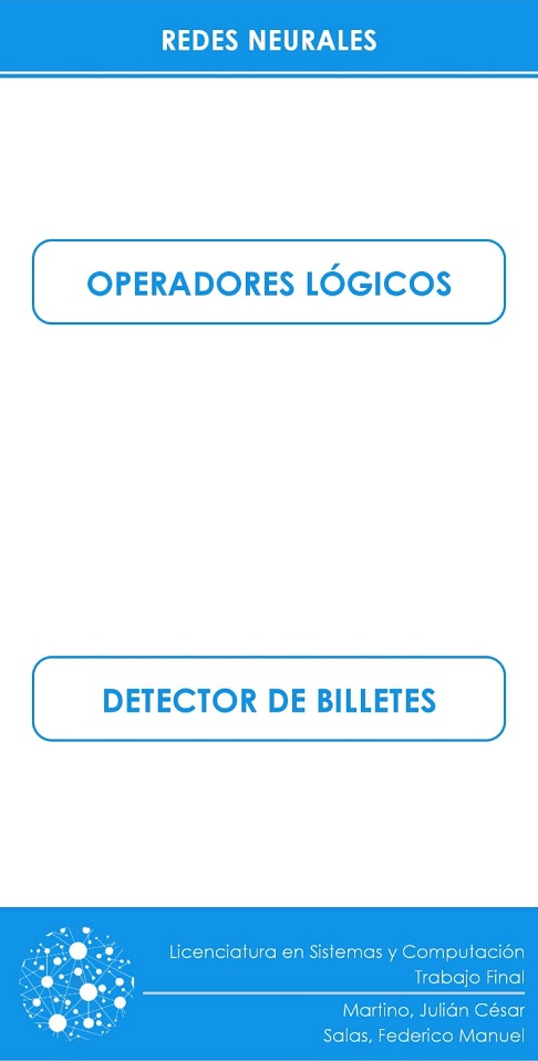 Aplicación para reconocimiento de billetes